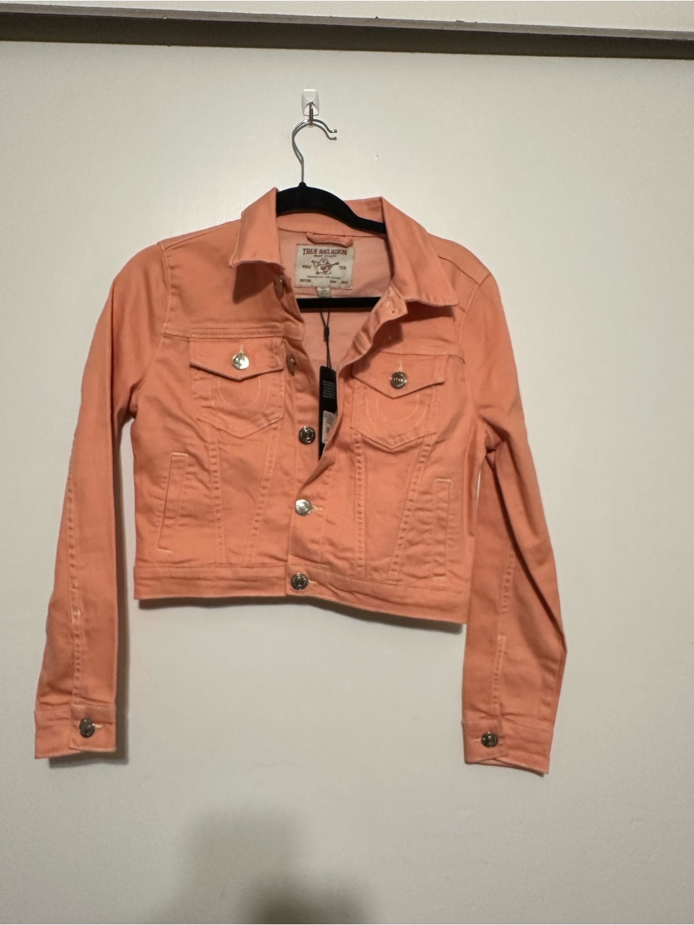 NWT True Religion Peach Jean Jacket